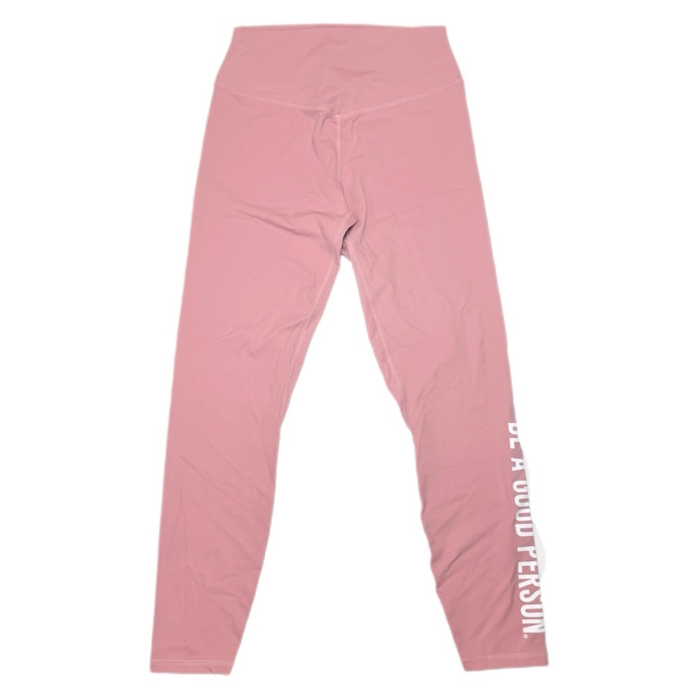 Be A Good Person High-Waisted Leggings Womens Size Large Pink Yoga Pilates Gym
